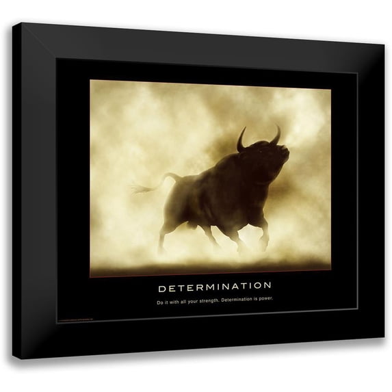Anonymous 24x20 Black Modern Framed Museum Art Print Titled - Determination