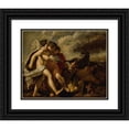 thumbnail image 1 of Anonymous 24x20 Black Ornate Framed Double Matted Museum Art Print Titled: Allegory of Virtues Overcoming Vice, 1 of 5