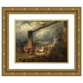 thumbnail image 1 of Anonymous 24x20 Gold Ornate Framed and Double Matted Museum Art Print Titled - The Nussdorf Line After Taking the Imperial Troops, at the End of October 1848 (1848-1849), 1 of 4
