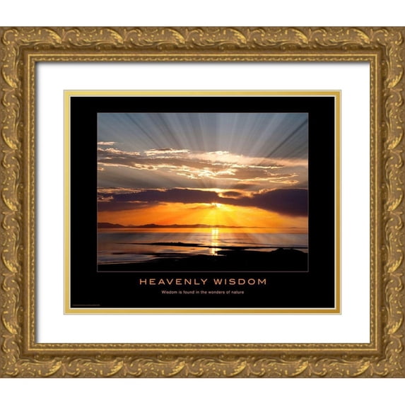 Anonymous 24x20 Gold Ornate Wood Framed with Double Matting Museum Art Print Titled - Heavenly Wisdom