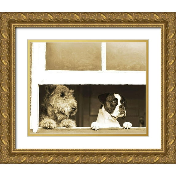Anonymous 24x20 Gold Ornate Wood Framed with Double Matting Museum Art Print Titled - Waiting for Godot