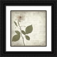 thumbnail image 1 of Anonymous 26x26 Black Ornate Wood Framed with Double Matting Museum Art Print Titled - Retro Rose, 1 of 4