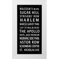 thumbnail image 1 of Anonymous 9x14 White Modern Wood Framed Museum Art Print Titled - Harlem Signage 2, 1 of 4