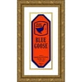 thumbnail image 1 of Anonymous 9x18 Gold Ornate Wood Frame and Double Matted Museum Art Print Titled - Blue Goose Produce Label (1930-1950), 1 of 4