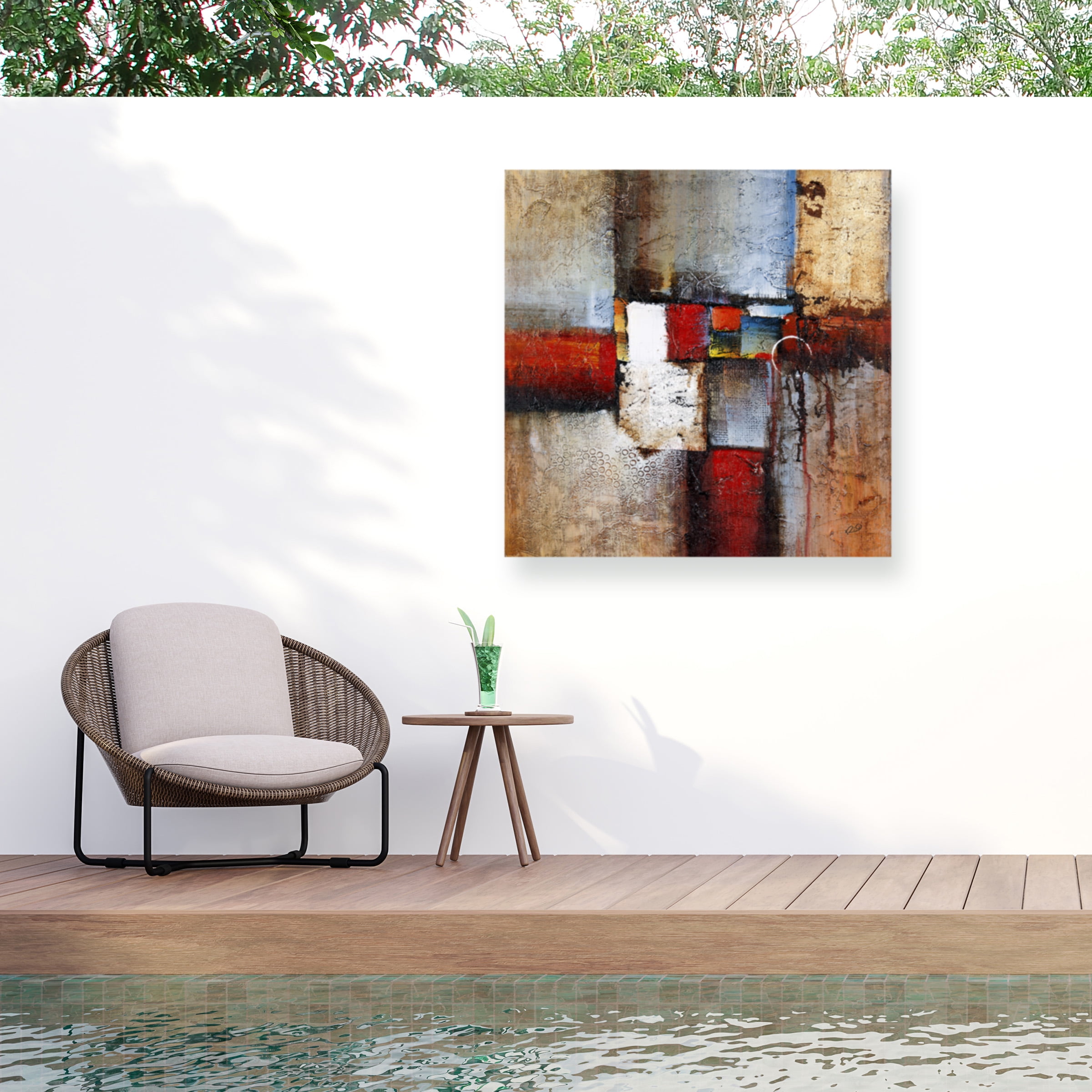 Anonymous 'Cube Abstract VI' Outdoor All-Weather Wall Decor