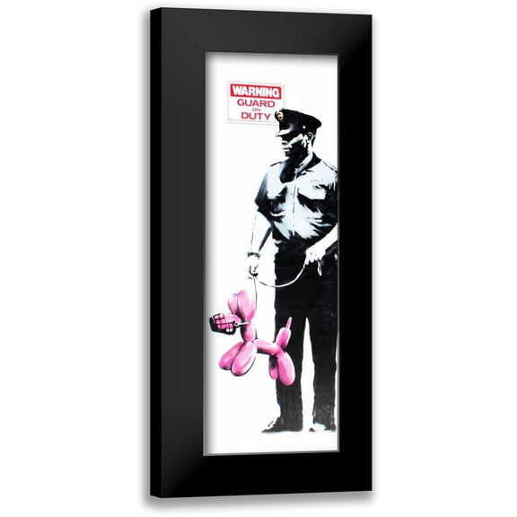 Anonymous (attributed to Banksy) 7x14 Black Modern Framed Museum Art Print Titled - Los Angeles (graffiti attributed to Banksy)