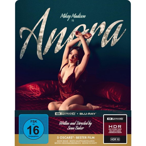 Anora - Limitiertes SteelBook (4K Ultra HD + Blu-ray) (4K Ultra HD) Mikey Madison Sean Baker