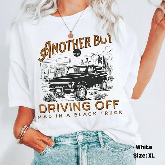 Another Boy Driving Off Mad In A Black Truck T-Shirt - Vintage Graphic Tee