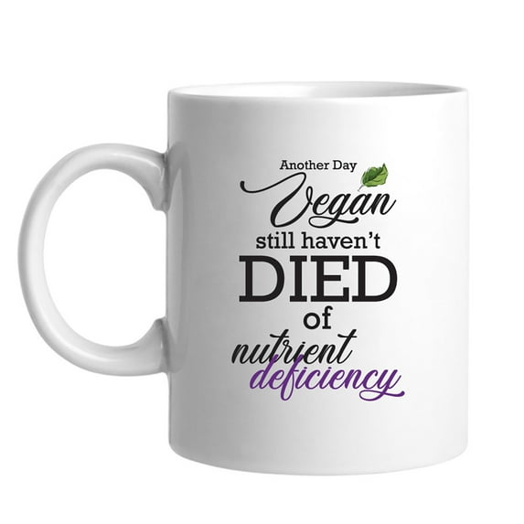 Another Day Vegan Still Haven’t Died of Nutrient Deficiency Ceramic White Coffee Mug