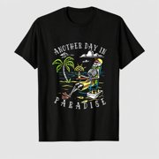 Another Day in Paradise Tropical Beach Graphic T-Shirt, Classic Fit