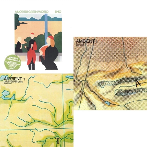 Another Green World (140G/2017 Master) & Ambient 1: Music For Airports & Ambient 4: On Land [LP Vinyl Bundle]