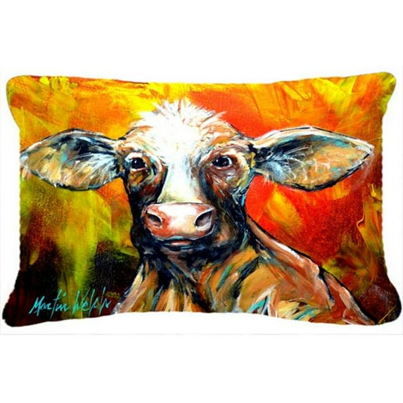 Another Happy Cow Fabric Decorative Pillow