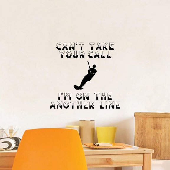 Another Line Wakeboarding Quote Wake Boarding Wakeboard Water Quotes Vinyl Design Wall Sticker Wall Art Wall Decal Boy Girl Room Pool Area Bedroom Home Decor Stickers Decoration Size (10x10 inch)