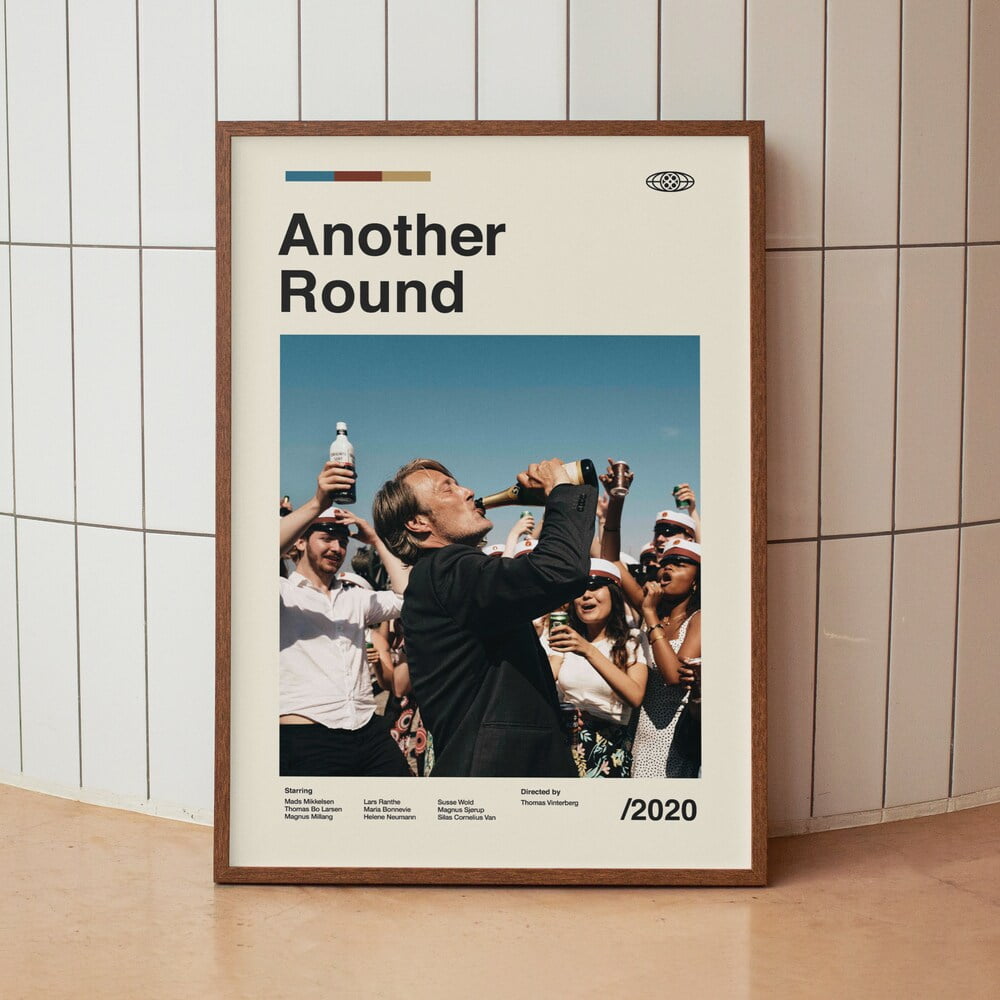 Another Round (Druk) Wall Art Print Mads Mikkelsen Film Poster