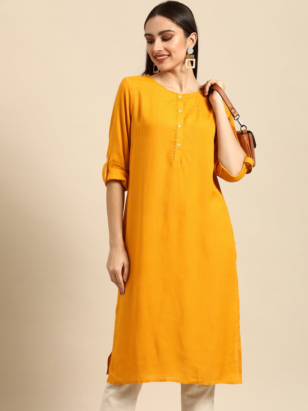 Yellow Women Kurtas Kurtis Myshka - Buy Yellow Women Kurtas Kurtis Myshka  online in India