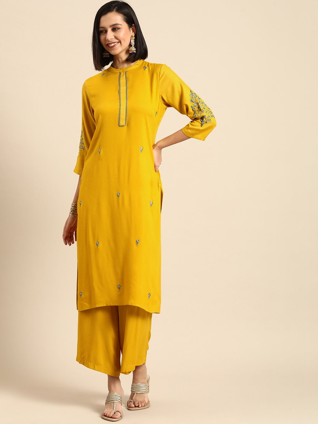 Yellow Women Kurtas Dupatta Kurta Sets - Buy Yellow Women Kurtas Dupatta  Kurta Sets online in India