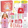 thumbnail image 1 of Anpro 43pcs Doctor Kit for Kids, Play Medical Kit Toy with Stethoscope and Doll for Girls Ages 3+, 1 of 10