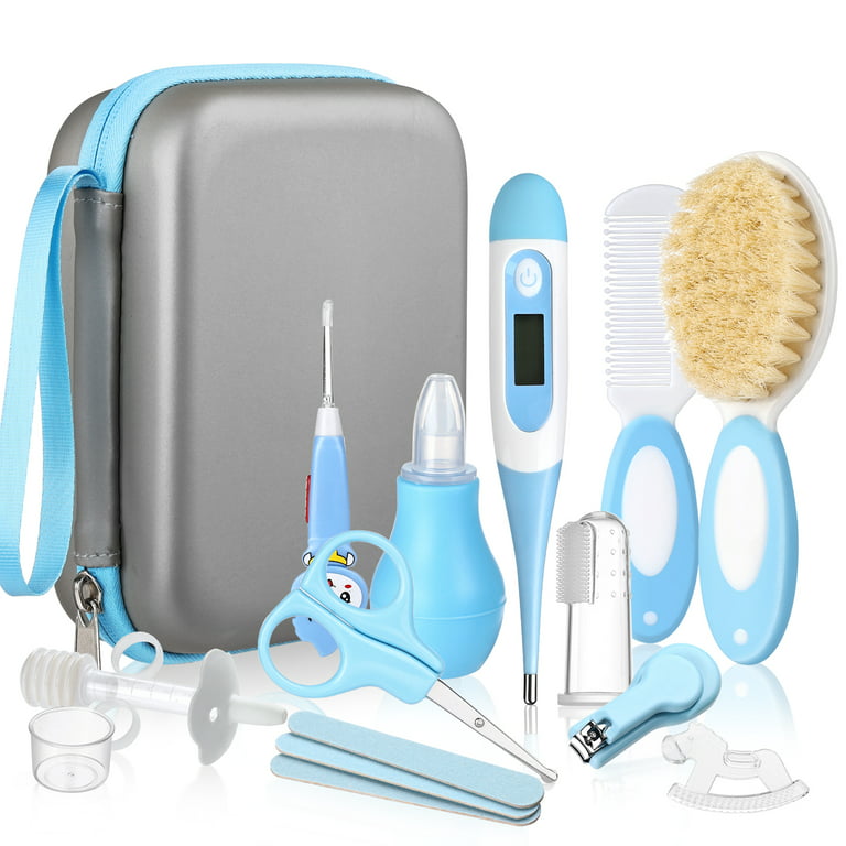 Lictin Baby Grooming Kit, 15 in 1 Newborn Nursery Baby Health Care Set with  Baby Hair Brush, Nail Clippers, Thermometer for Newborn Infant Toddlers  Baby Boys Girls 