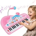 thumbnail image 1 of Gleamkid Baby Piano Toy for Kids, 37 Keys Musical Piano for Girl with Microphone, Musical Instrument Toys Gifts for Toddlers Boys Girls Age 3+ Years, Pink, 1 of 8