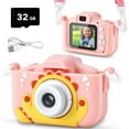 thumbnail image 1 of Anpro Kids Camera with 32GB SD Card and Silicone Cover, 1080P HD Digital Video Cameras for Girls and Boys 3-12 Years Best Birthday Gifts, Pink, 1 of 8