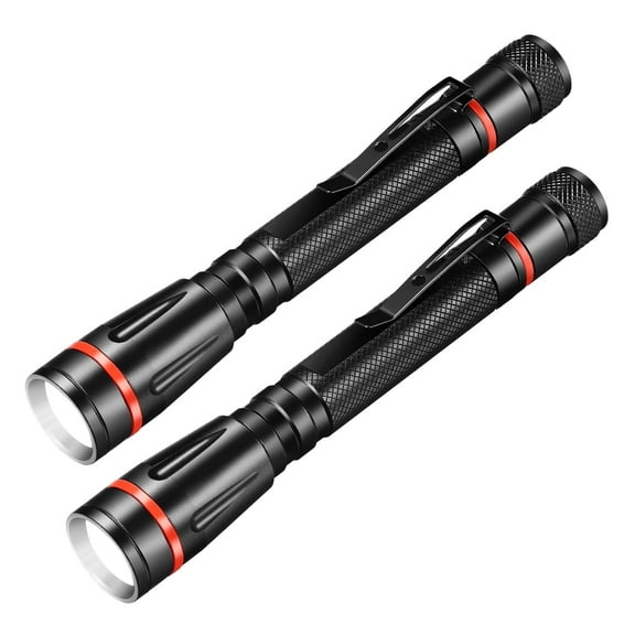 Anpro LED Pen Flashlights, 200 Lumens 3 Mode Super Bright Flashlights, IPX4 Waterprood Mini Lightweight Flashlights for Camping Hiking Outdoor, 2 Pack