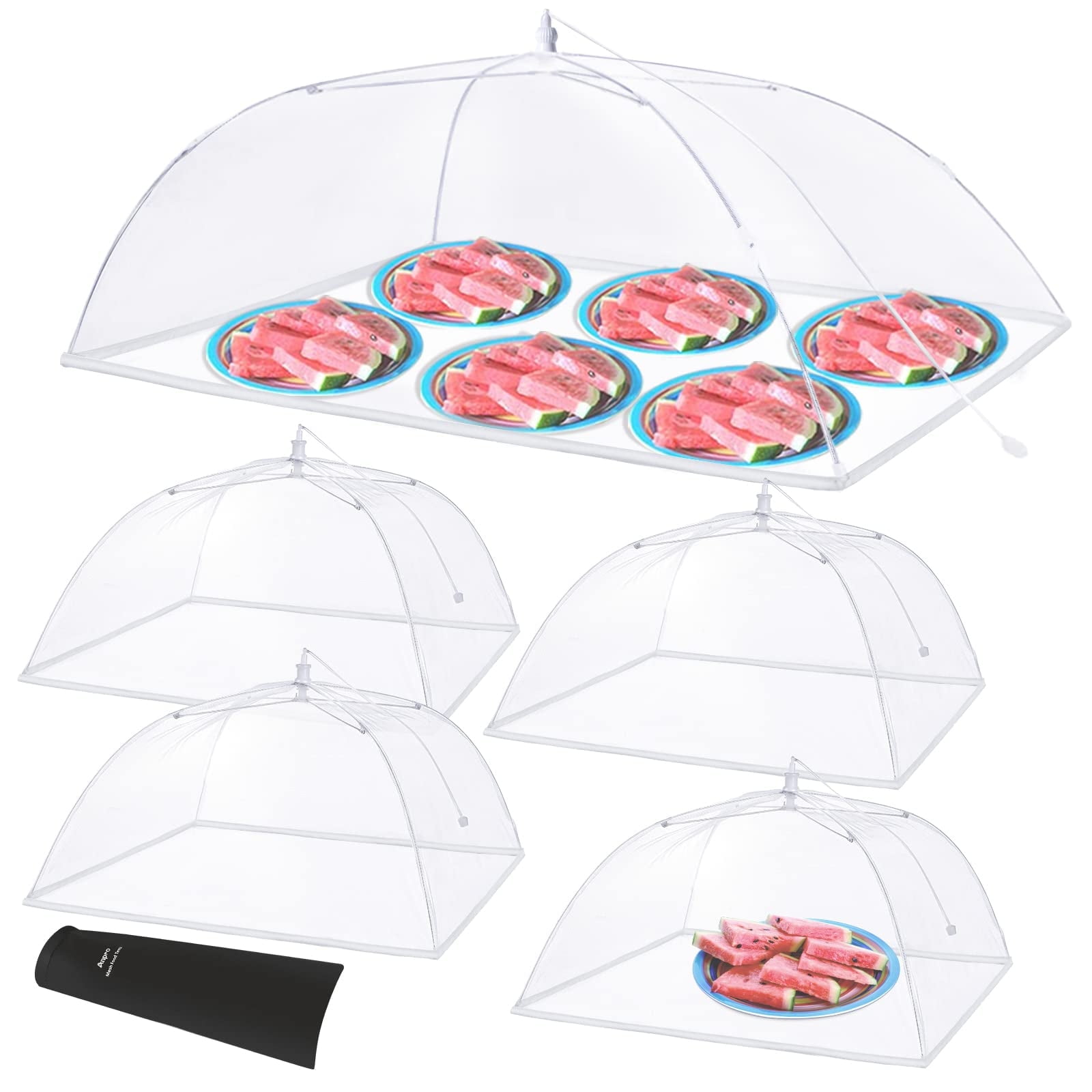Mesh Food Anpro, Mesh Food Cover, 5 Pack, Reusable Collapsible Food Tent ...