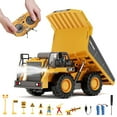thumbnail image 1 of Anpro Remote Control Dump Truck for Kids, 9 Channel RC Construction Vehicle Toys with Light & Music, Rechargeable Truck Toy Gifts for Boys Girl, Yellow, 1 of 10