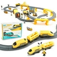 thumbnail image 1 of Anpro Train Track Set Toys for Kids, 92pcs Electric Train Set with Track and Car for 3+ Year Old Toddlers Boys and Girls - Construction Themed, 1 of 12