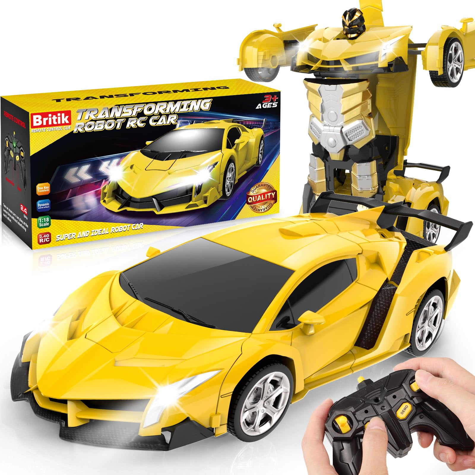 Anpro Transform RC Car Robot, Remote Control Car, 2.4Ghz 118 Scale