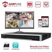 Anpviz 4K 12MP 32CH PoE Network Video Recorder NVR, Embedded Plug & Play for 24/7 Video Recording, HDMI/VGA Simultaneous Output