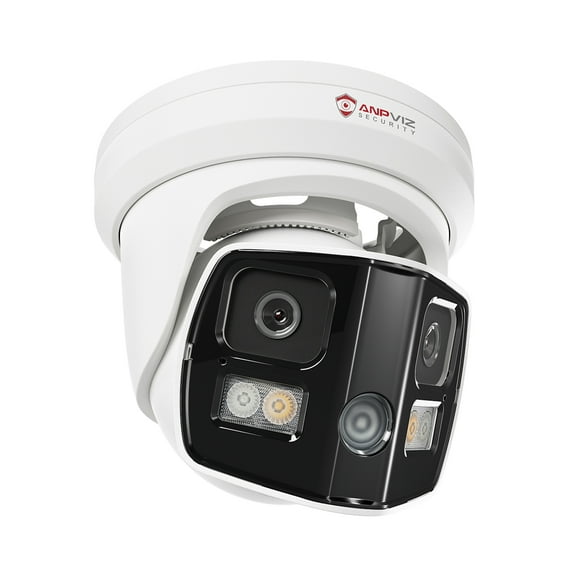 Anpviz 4K Dual Lens PoE IP Security Camera Outdoor 180 Degree Panoramic Wide Angle, 8MP PoE Camera with Smart Dual Light, Human/Vehicle Detection