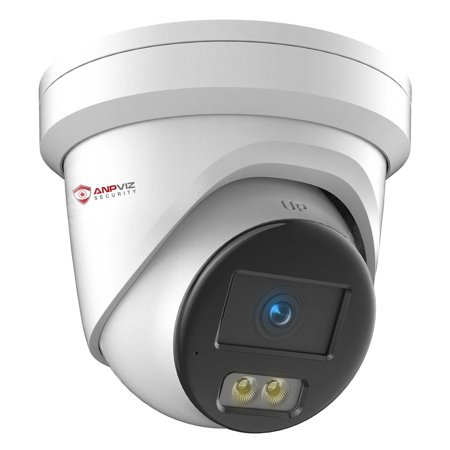 Anpviz 8MP PoE IP Camera Outdoor, Perimeter Protection, 4K Security Turret Camera with Starlight Color Night Vision , AI Human/Vehicle Detection, IP67 Waterproof