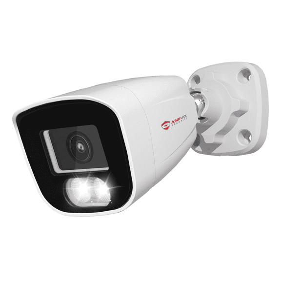 Anpviz 4MP Outdoor PoE IP Security Camera with AI Human Detection & Color Night Vision, Built-in Mic, IP66 Weatherproof, NDAA Compliant, Wired Bullet Camera