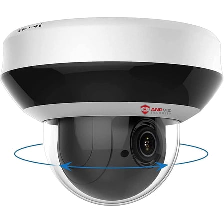 Anpviz 4MP PTZ IP Camera Outdoor Security 4X Zoom Dome POE CCTV Surveillance SD Card Audio H.265 Motion Detection