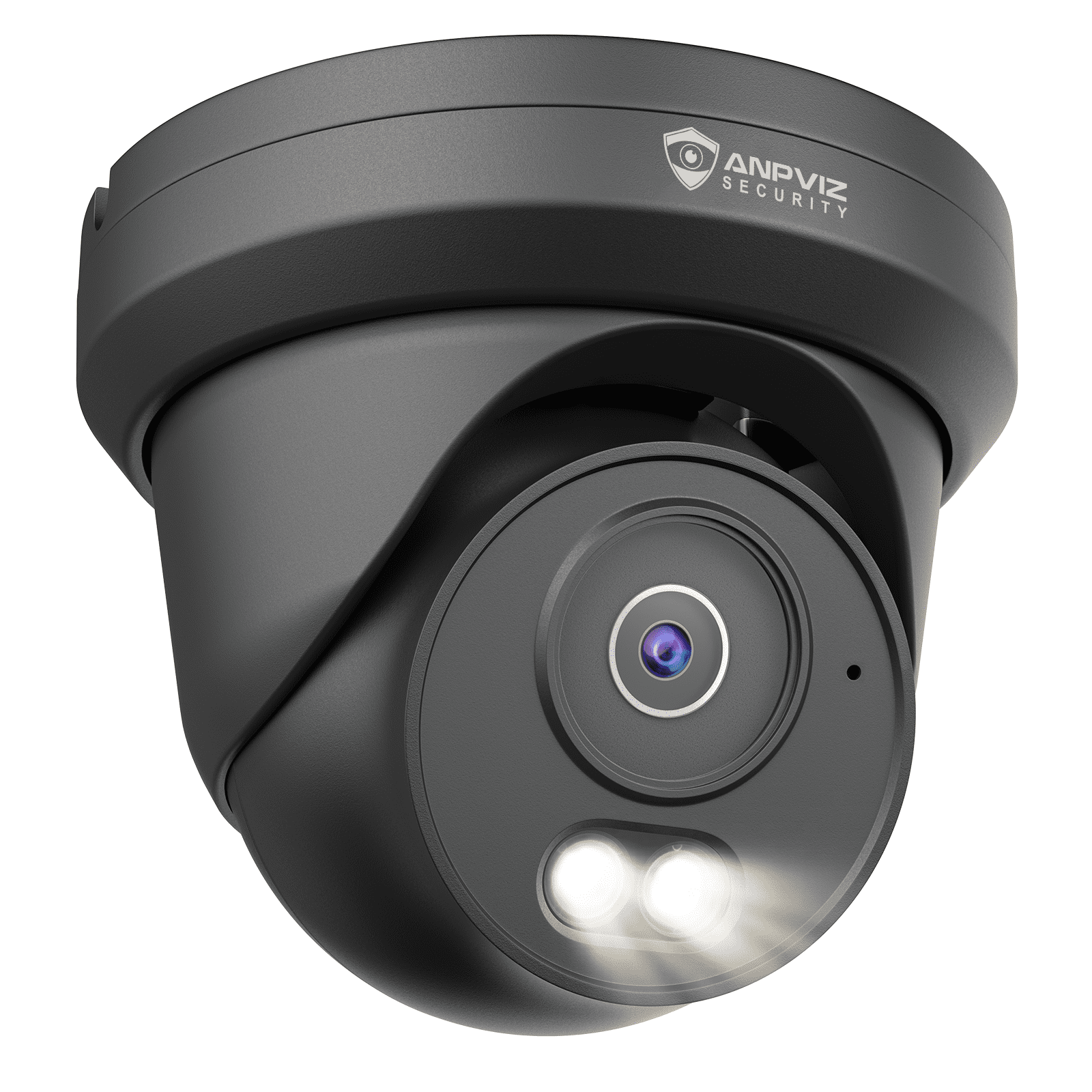 Anpviz 4MP PoE Camera Black, Full Metal Turret Security IP Camera Outdoor Wired, AI Human Motion Detection, Smart Dual Light Color Night Vision, Built-in Mic, 2.8mm Lens, NDAA,