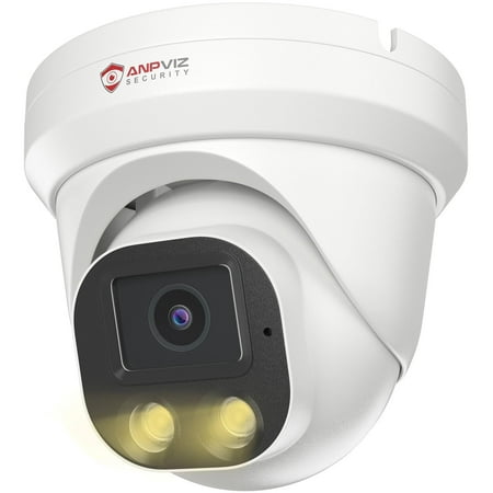 Anpviz 4MP PoE IP Camera, Turret Security IP Camera Outdoor Indoor, AI Human Motion Detection, Smart Dual Light Color Night Vision, Built-in Mic, 2.8mm Lens, IP66 Waterproof, NDAA Complaint