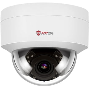 Anpviz 4MP PoE IP Dome Camera with Microphone/Audio, IP Security Camera Outdoor /Indoor, 98ft Night Vision, IP66 Waterproof, 2.8mm Wide Angle Lens, 24/7 Recording