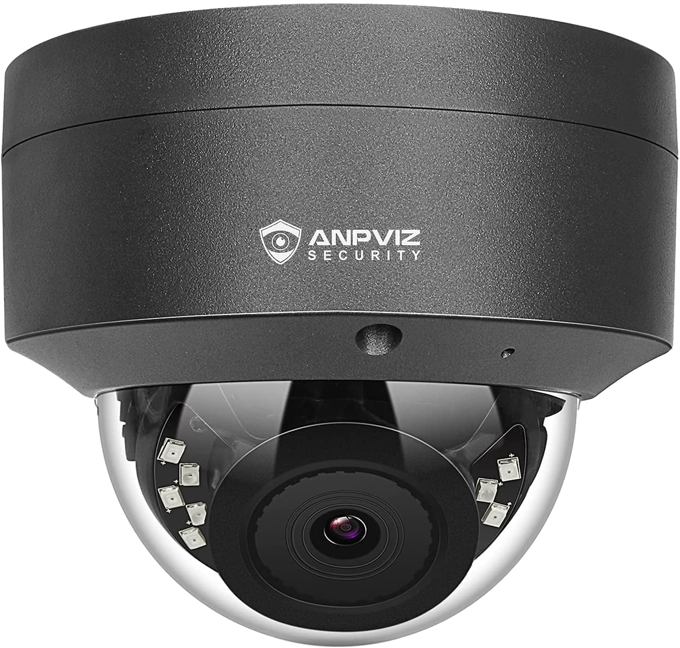 Anpviz 5MP PoE Camera, Outdoor Vandal Dome Security PoE IP Camera with Audio, 98ft Night Vision, H.265, 24/7 Recording Waterproof IP66 Indoor, Wide Angle 2.8mm (Grey), NDAA Compliant