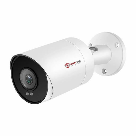 Anpviz 6MP POE Camera Outdoor, Security Bullet Camera with AI Human/Vehicle Detection, 2.8mm Lens, Smart Dual Light Color Night Vision, Support 256G SD Card, White