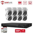 thumbnail image 1 of Anpviz 8CH PoE Turret Security Camera System with AI Human/Vehicle Detection,8pcs 8MP PoE Cameras with Mic, Smart Dual Light Color Night Vision, 4K 8CH NVR for 24/7 Recording, 1 of 9