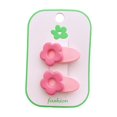 Anqbci 1 Pair Kids Hairpins Sweet Pink Hollow Flower Fine Workmanship