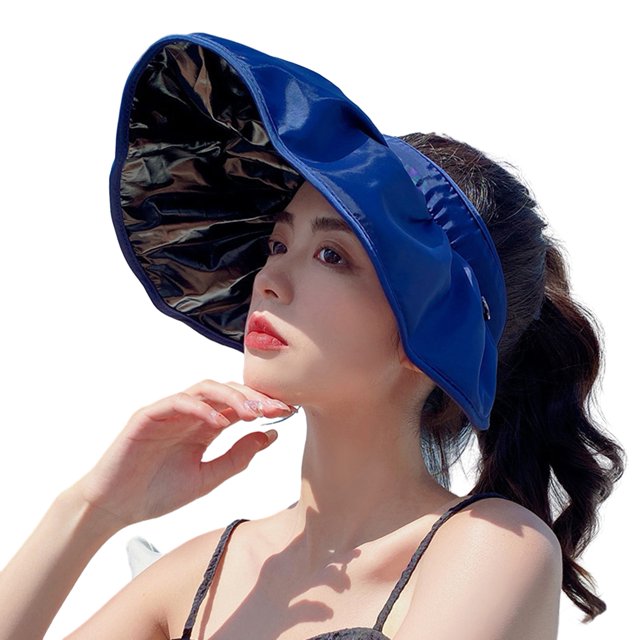 Anqbci Women Beach Hat Sun Protection Breathable Wide Brim Foldable