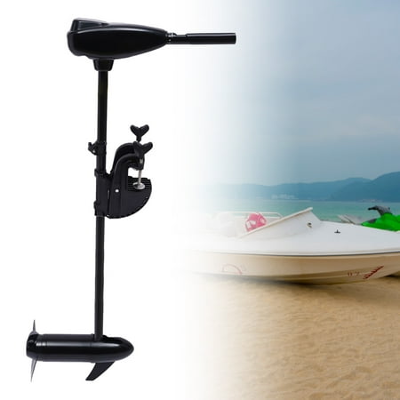 Anqidi 1.2HP 12V 800W 80Lbs Electric Outboard Motor, 8 Speed Trolling Engine W/ Telescopic Handle for Inflatable Boat, Kayaks