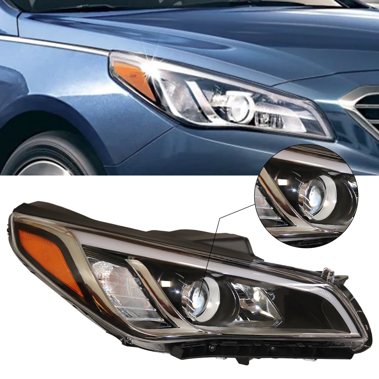 Pair Of Headlight Covers For Toyota Corolla 2011-2013 - Left & Right Lens Covers