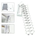 thumbnail image 1 of Anqidi 12 Steps Loft Telescoping Ladder Wall Mounted Folding Pulldown Stairs Extendable Al-Mg Alloy Attic Access Max Load 882lb, 1 of 12