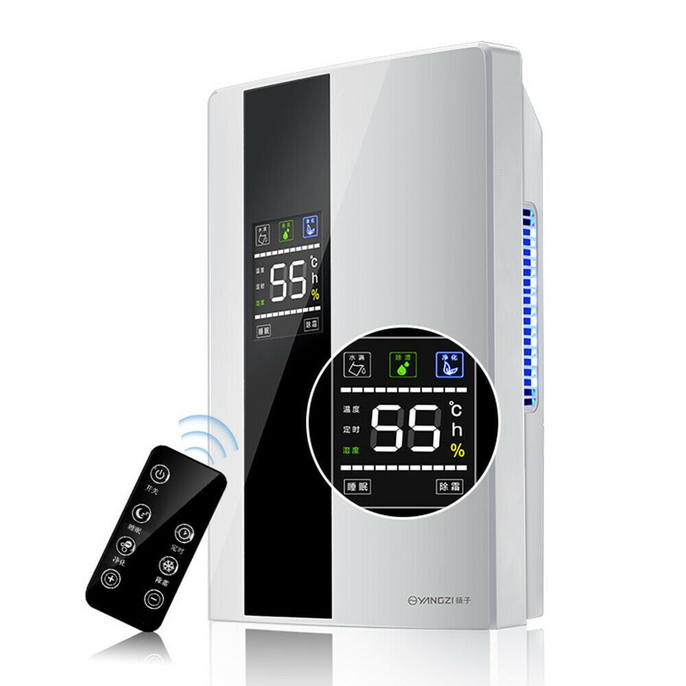 Anqidi 2000ml Intelligent Dehumidifier Auto Control Air Dryer w/Remote+Drain Hose & Water Tank Max 323ft² Rooms