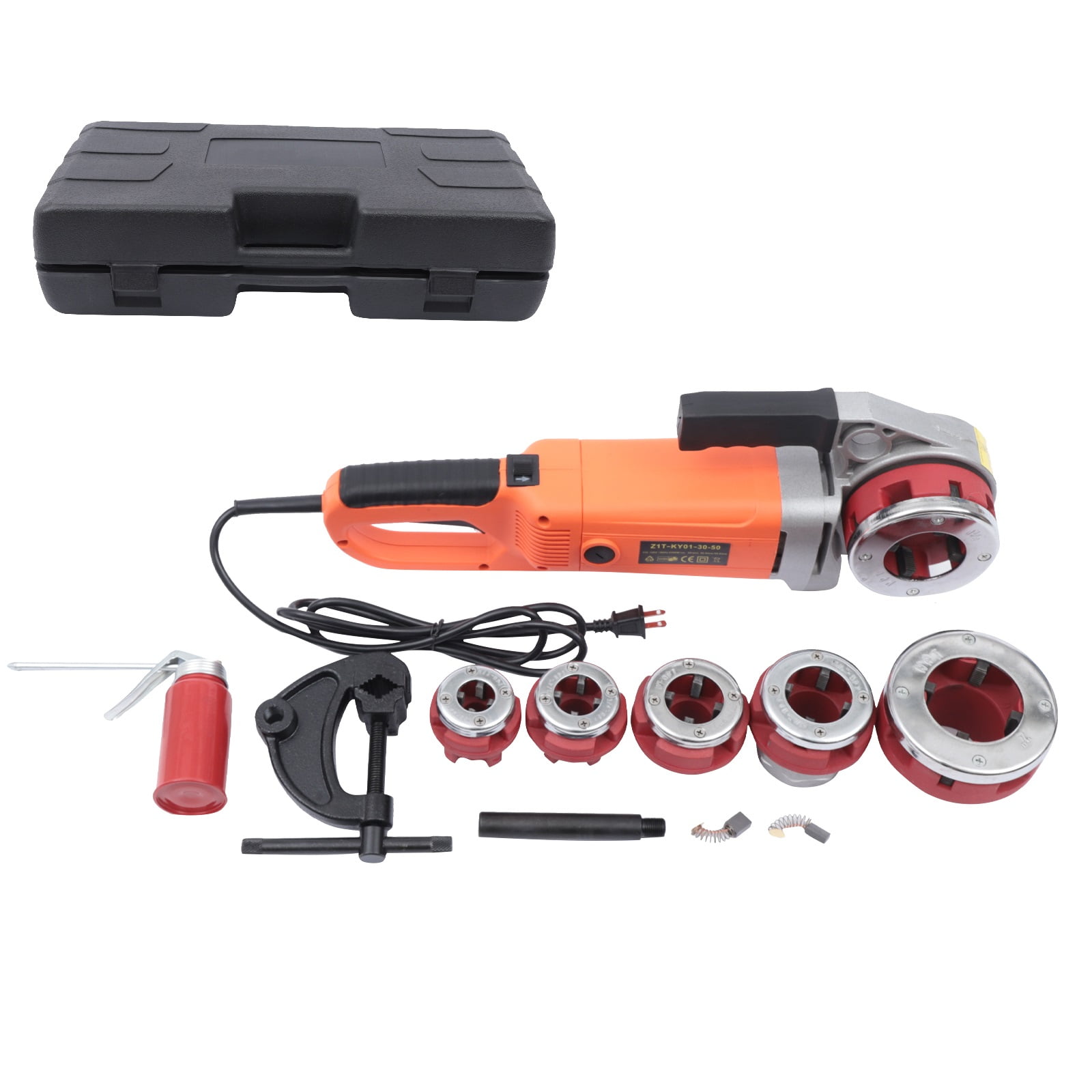 Anqidi 2300W Electric Pipe Threader, Handheld, 6 Dies 1/2"-2", Suitable ...