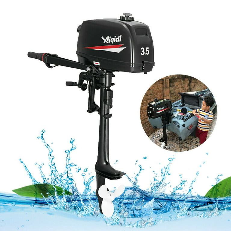 2-Stroke 3.5HP Outboard Motor for Fishing Boat Engine Water Cooling System  USA