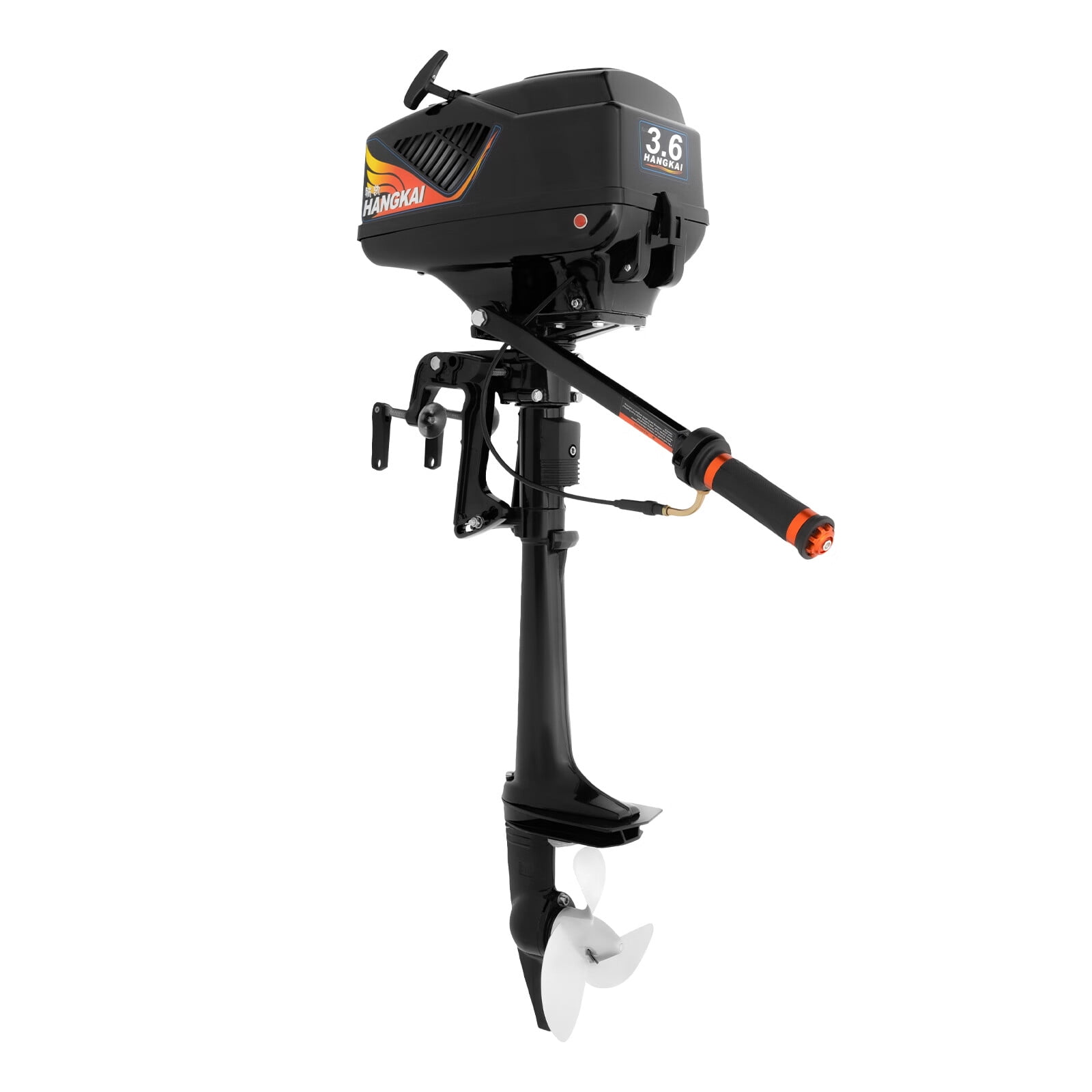 Anqidi 3.6HP 2Stroke Outboard Motor, 55CC 2.6KW Fishing Boat Engine with CDI Water Cooling