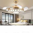 thumbnail image 1 of Anqidi 42" Modern 4 Retractable Blades Ceiling Fan Light 3-Color 3-Speed Chandelier Ceiling Fan w/Remote (Gold), 1 of 10